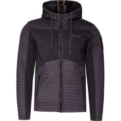 Kurtka AERONAUTICA MILITARE. Czarne bluzy męskie Aeronautica Militare, bez wzorów, z dzianiny, sportowe, z kapturem, bez rękawów, bez kaptura. Za 1110,00 zł.