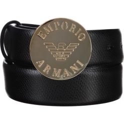 Emporio Armani Pasek Czarny. Czarne paski damskie Emporio Armani, w paski, z materiału. Za 404,95 zł.