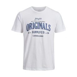 Jack&Jones T-Shirt Męski Jormotors Tee Ss Crew Neck White (Rozmiar S). Białe t-shirty męskie marki Jack&Jones, s. W wyprzedaży za 27,00 zł.
