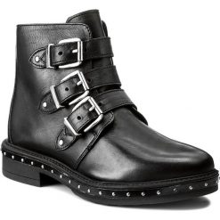 Botki STEVE MADDEN - Matika Biker Boot 91000738-10001-01001 Black. Czarne botki damskie na obcasie marki Steve Madden, z materiału. W wyprzedaży za 389,00 zł.
