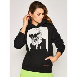 Bluza Karl Lagerfeld Legend Hoodie 200W1890. Czarne bluzy damskie KARL LAGERFELD, s, bez wzorów, z bawełny, bez rękawów, bez kaptura. W wyprzedaży za 699,00 zł.
