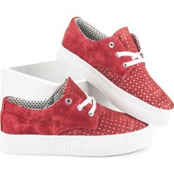 Trampki damskie slip on: Ażurowe trampki na platformie CLARIMONDE