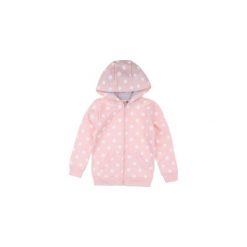 Bluza sportowa w kropki z kieszeniami, z kapturem, rozpinana. Szare bluzy niemowlęce TXM, w kropki, z kapturem. Za 29,99 zł.