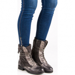 MODNE WORKERY. Szare workery damskie marki Kayla. Za 65,90 zł.