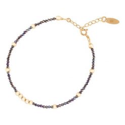 Wyjątkowa Srebrna Bransoletka - srebro 925, Spinel. Szare bransoletki męskie marki W.KRUK, srebrne. Za 119,00 zł.