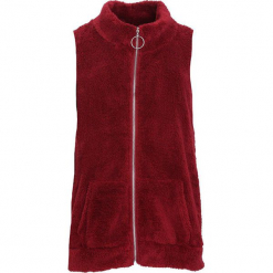 Bordowa Kamizelka Disturbed. Czerwone kamizelki damskie Born2be, xl. Za 39,99 zł.