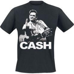 Johnny Cash Flippin T-Shirt czarny. Czarne t-shirty męskie marki Johnny Cash, s, z napisami. Za 89,90 zł.
