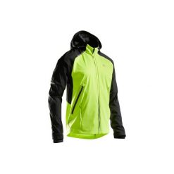 Kurtka do biegania KIPRUN WARM męska. Żółte kurtki sportowe męskie KALENJI, m, bez wzorów, z poliesteru, bez kaptura, do biegania. Za 219,99 zł.