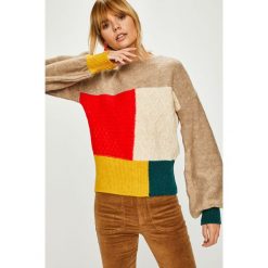 Answear - Sweter. Swetry damskie ANSWEAR, s, bez wzorów, z poliesteru, z krótkim rękawem, krótkie, bez kaptura. W wyprzedaży za 89,90 zł.