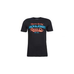 T-shirty z krótkim rękawem Jack Jones JJELOGO. Czarne t-shirty męskie Jack & Jones, s, bez wzorów, bez kołnierzyka, krótkie. Za 59,00 zł.