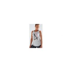 Top fitness kardio damski 120 biały. Białe topy damskie DOMYOS, bez wzorów, z elastanu, bez rękawów, na fitness i siłownię. Za 29,99 zł.