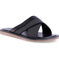 Klapki GEOX - U Artie B U02V1B 01043 C9999 Black. Czarne klapki męskie Geox, bez wzorów, ze skóry ekologicznej. Za 309,00 zł.