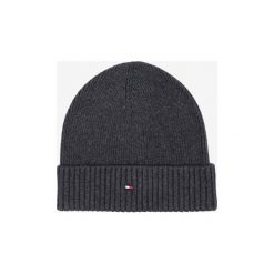 Tommy Hilfiger Czapka Szary. Szare czapki męskie TOMMY HILFIGER, bez wzorów, z bawełny. Za 175,95 zł.