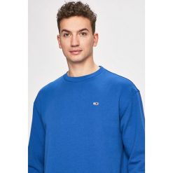 Tommy Jeans - Bluza. Niebieskie bluzy męskie Tommy Jeans, s, bez wzorów, z bawełny, z okrągłym kołnierzem, bez rękawów, bez kaptura. W wyprzedaży za 279,90 zł.