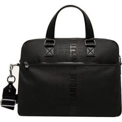 Trussardi Męska torba na laptopa Logo Stripe Briefcase Md Coated Canvas. Brązowe torby na laptopa Trussardi, w paski, eleganckie. W wyprzedaży za 512,00 zł.