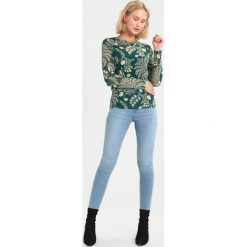 Bluzki asymetryczne: Soaked in Luxury Bluzka z długim rękawem storm green print