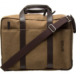 Torba "Punch Casual 67" w kolorze brązowym na laptop - 40 x 30 x 13 cm. Brązowe torby na laptopa marki BREE, w paski, z bawełny. W wyprzedaży za 432,95 zł.