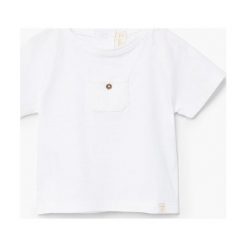 Mango Kids - Top dziecięcy Green 62-80 cm. Zielone topy damskie marki Mango Kids, z aplikacjami, z bawełny, z okrągłym kołnierzem, z krótkim rękawem. W wyprzedaży za 12,90 zł.