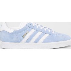 Adidas Originals - Buty Gazelle. Niebieskie buty sportowe damskie adidas Originals, bez wzorów, ze skóry, sportowe. W wyprzedaży za 299,90 zł.