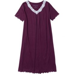 Koszula nocna bonprix czarny bez - fiołkowy. Fioletowe koszule nocne damskie bonprix, w koronkowe wzory, z koronki, z długim rękawem, długie. Za 54,99 zł.