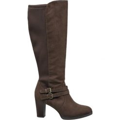 Buty zimowe damskie: kozaki damskie Graceland brązowe