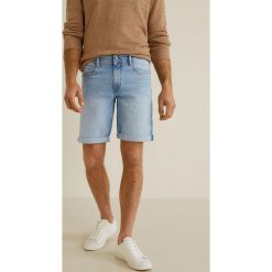 Mango Man - Szorty Rock5. Szare spodenki i szorty męskie Mango Man, z aplikacjami, z elastanu, casualowe. Za 139,90 zł.