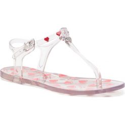 Sandały LOVE MOSCHINO - JA16021G17IW0998 Trasparente. Czerwone klapki damskie Love Moschino, bez wzorów, z tworzywa sztucznego, bez obcasa, na obcasie. W wyprzedaży za 339,00 zł.