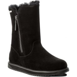 Buty EMU AUSTRALIA - Gravelly W11561 Black. Czarne kozaki damskie EMU Australia, ze skóry, na niskim obcasie, bez zapięcia. W wyprzedaży za 689,00 zł.