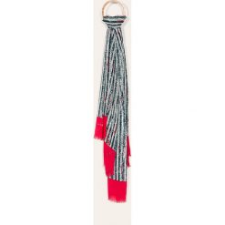 Tommy Hilfiger - Szal. Różowe szaliki damskie TOMMY HILFIGER, bez wzorów, z tkaniny. Za 169,90 zł.