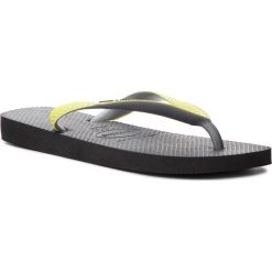 Japonki HAVAIANAS - Top Mix 41155498108 Black/Neon Yell. Żółte klapki damskie Havaianas, bez wzorów, z tworzywa sztucznego, bez kołnierzyka. W wyprzedaży za 79,00 zł.