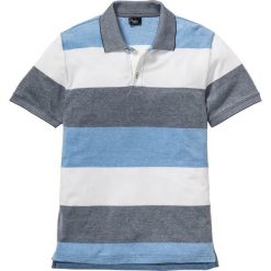 Shirt polo w paski, krótki rękaw bonprix niebiesko-biały. Niebieskie koszulki męskie bonprix, xl, w paski, eleganckie, z krótkim rękawem. Za 74,99 zł.