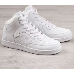 Buty sportowe wysokie białe Big Star EE274210 - biały. Białe buty sportowe damskie BIG STAR, bez wzorów, sportowe. Za 113,99 zł.