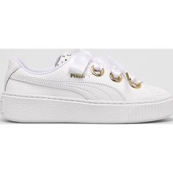 Puma - Buty Platform Kiss Ath Lux. Białe buty sportowe damskie Puma, ze skóry. W wyprzedaży za 219,90 zł.