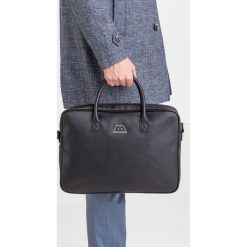 TORBA Armani Exchange. Czarne torby męskie skórzane Armani Exchange, w paski, z tkaniny, biznesowe. Za 649,00 zł.
