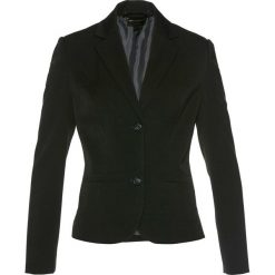 Żakiet bonprix czarny. Czarne żakiety damskie bonprix, bez wzorów. Za 109,99 zł.