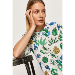 Answear - T-shirt Answear Lab. Szare topy damskie ANSWEAR, s, bez wzorów, z bawełny, casualowe, z okrągłym kołnierzem. Za 59,90 zł.