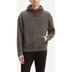 Levi's - Bluza Justin Timberlake. Szare bluzy męskie Levi's®, s, z nadrukiem, z bawełny, z kapturem, bez rękawów, z kapturem. Za 279,90 zł.