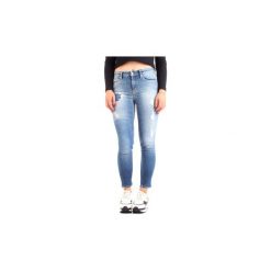 Jeansy skinny Calvin Klein Jeans J20J208294. Szare jeansy damskie skinny marki Calvin Klein Jeans, l, z nadrukiem, z bawełny, z okrągłym kołnierzem. Za 705,49 zł.