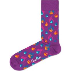 Happy Socks Flames Skarpetki Fioletowy. Fioletowe skarpetki damskie Happy Socks, bez wzorów, z elastanu. Za 47,95 zł.