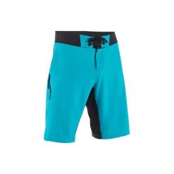 Spodenki surfing długie SBS 500. Niebieskie koszulki męskie marki OLAIAN, l, bez wzorów, z poliesteru, sportowe, na fitness i siłownię. Za 79,99 zł.