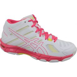 Buty do siatkówki Asics Gel-Beyond 5 Mt W B650N-100. Białe buty sportowe damskie Asics, bez wzorów, z materiału, sportowe, do siatkówki. W wyprzedaży za 499,00 zł.