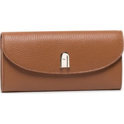 Duży Portfel Damski FURLA - Sleek 1056229 P PCM9 HSF Cognac h. Pomarańczowe portfele damskie Furla, bez wzorów, ze skóry. W wyprzedaży za 619,00 zł.