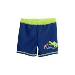 Playshoes Spodenki kąpielowe UV Krokodyl. Brązowe kąpielówki chłopięce marki Playshoes, z elastanu. Za 49,00 zł.