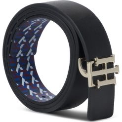Pasek Damski TOMMY HILFIGER - Th Revesible 3.0 AW0AW07139 0YF. Niebieskie paski damskie TOMMY HILFIGER, w paski, ze skóry. W wyprzedaży za 229,00 zł.