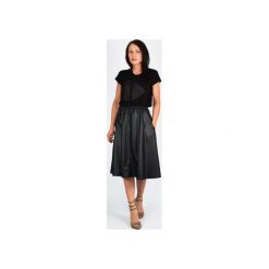XS - 3XL - spódnica z klosza z kieszeniami _ eko skóra. Czarne spódniczki damskie skórzane marki Collibri, xl, midi. Za 219,00 zł.
