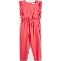 Mango Kids - Kombinezon Bilma 110-164 cm. Różowe kombinezony dziewczęce Mango Kids, bez wzorów, z wiskozy, z długim rękawem, długie. W wyprzedaży za 95,90 zł.