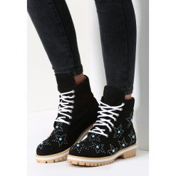 Czarno-Niebieskie Traperki Wake Up Little. Czarne buty zimowe damskie marki vices. Za 109,99 zł.