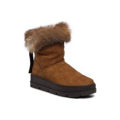 Gino Rossi WI16-FASANO-03 Camel. Brązowe botki damskie Gino Rossi, ze skóry, bez obcasa, bez zapięcia. Za 379,99 zł.