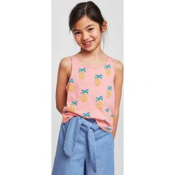 Mango Kids - Top dziecięcy Tankg 104-164 cm. Szare topy damskie marki Mango Kids, z bawełny, z okrągłym kołnierzem. Za 29,90 zł.