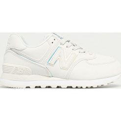 New Balance - Buty WL574CLD. Białe buty sportowe damskie New Balance, bez wzorów, ze skóry, sportowe. Za 369,90 zł.